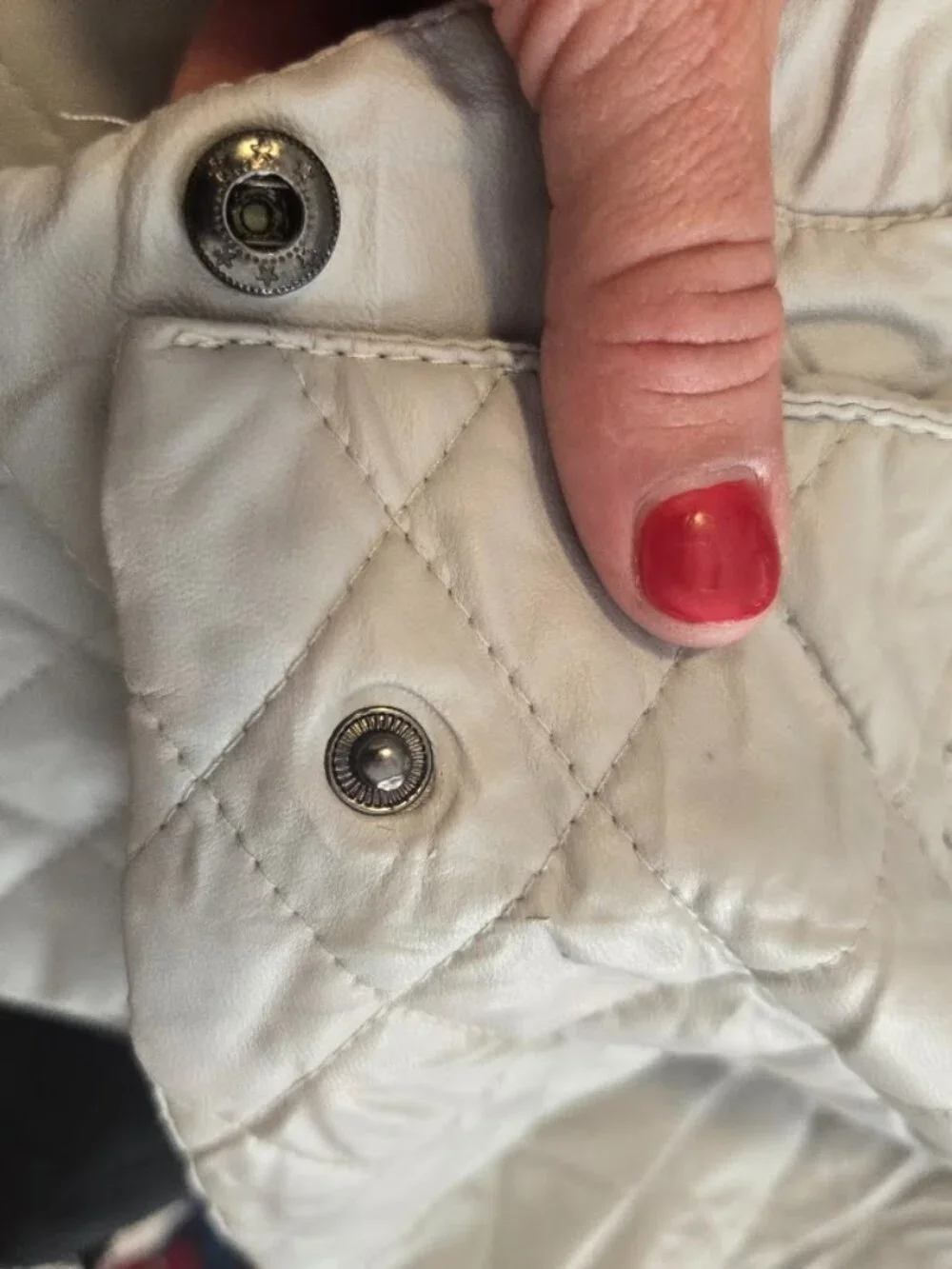 NWT Olivia Miller Girls Youth XL Quilted Moto Jacket Off-White